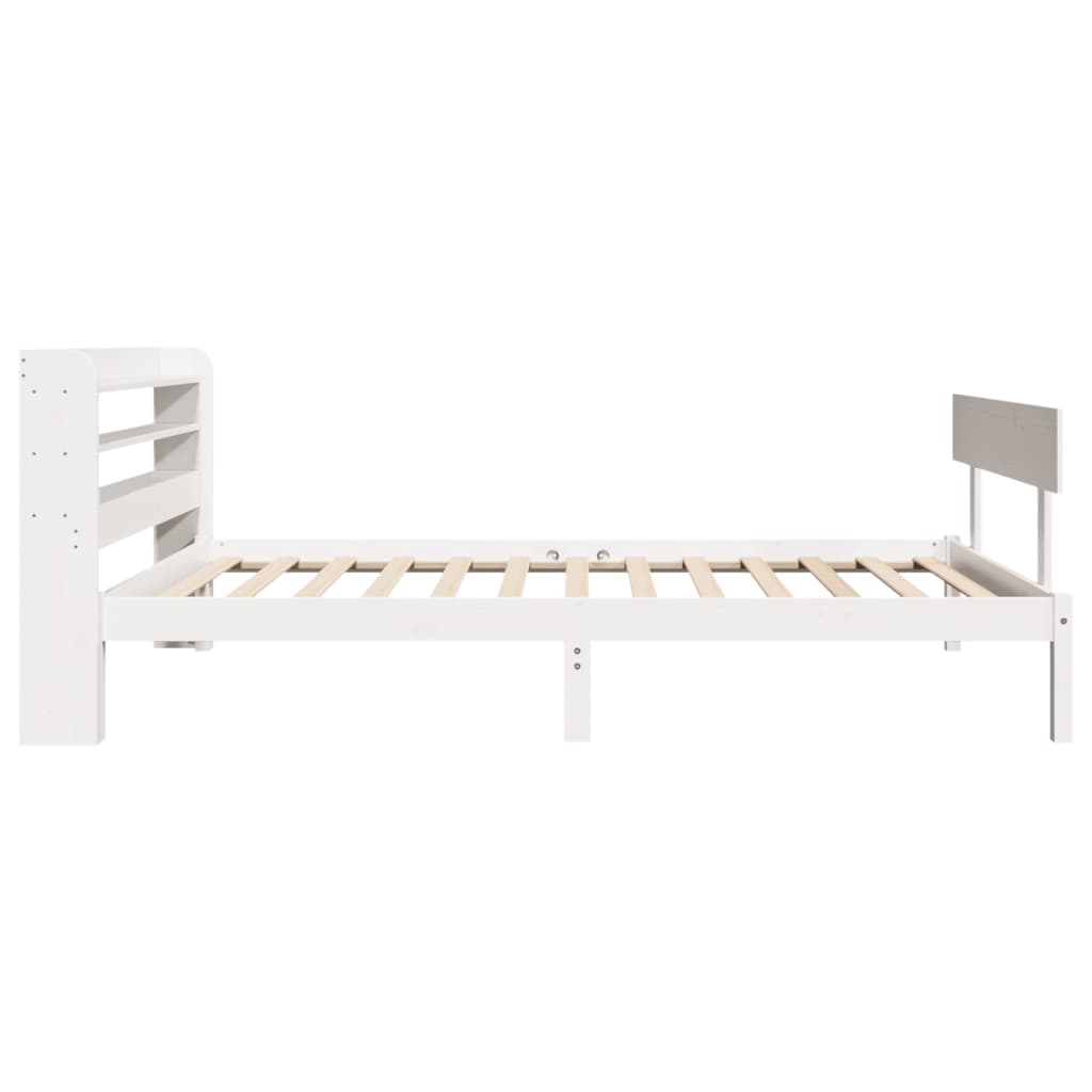 Bed Frame without Mattress White 75x190 cm Small Single Solid Wood Pine